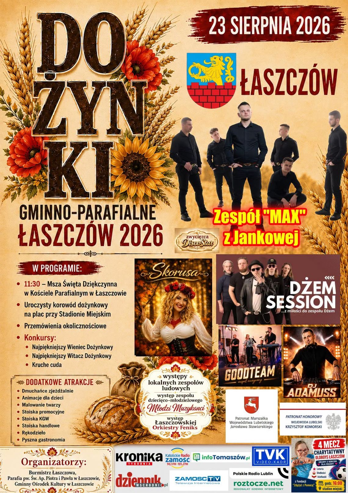 Dożynki Gminno-Parafialne Łaszczów 2026 Dożynki Gminno-Parafialne Łaszczów 2026