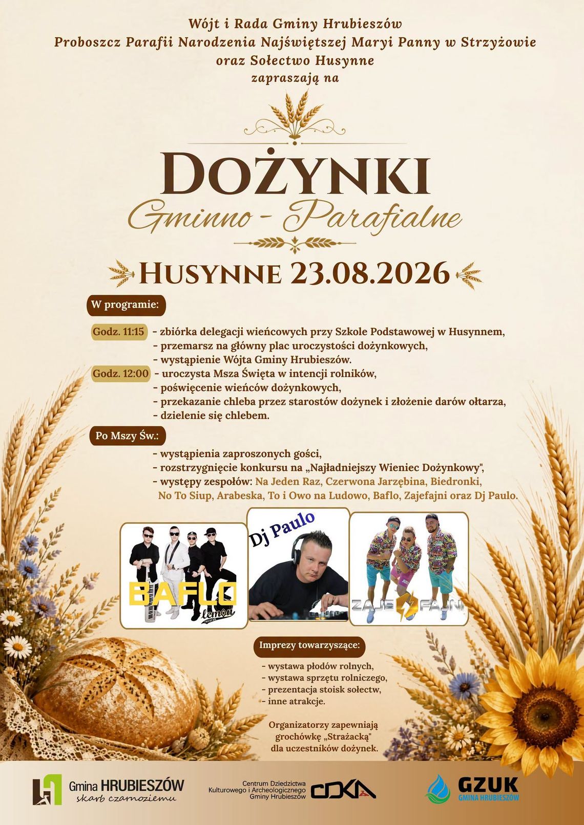 Dożynki Gminno-Parafialne w Husynnem Dożynki Gminno-Parafialne w Husynnem
