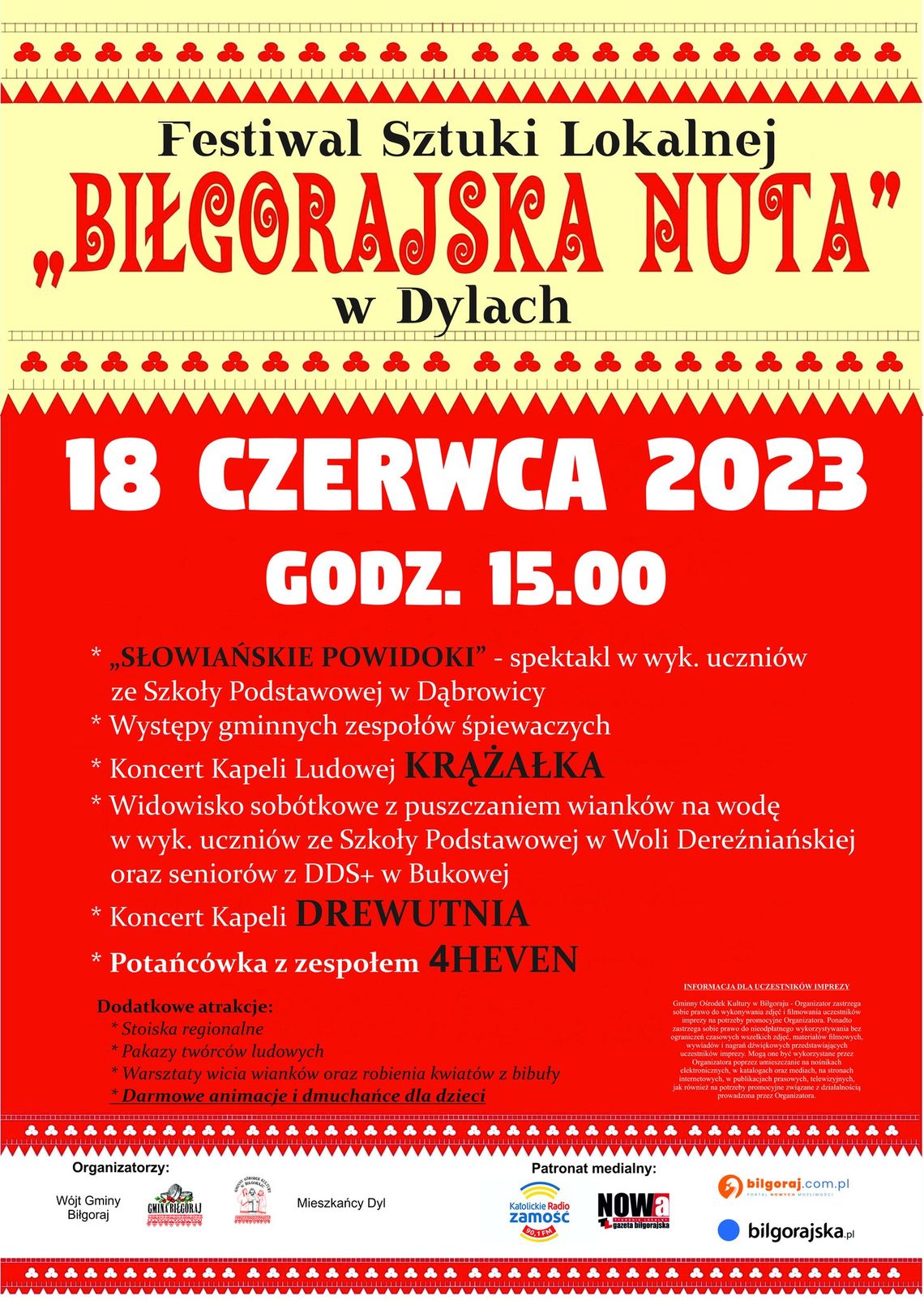 Dyle: Biłgorajska nuta - Festiwal Sztuki Lokalnej Dyle: Biłgorajska nuta - Festiwal Sztuki Lokalnej