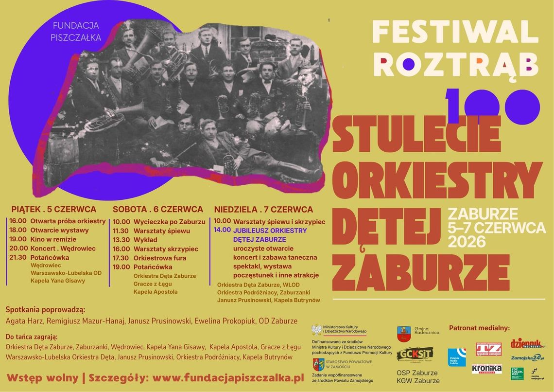 Festiwal Roztrąb 100 stulecie orkiestry dętej Zaburze Festiwal Roztrąb 100 stulecie orkiestry dętej Zaburze