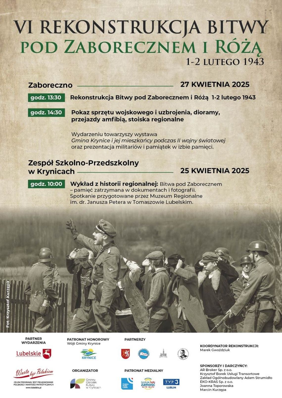 Gm. Krynice: Rekonstrukcja bitwy pod Zaborecznem i Różą Gm. Krynice: Rekonstrukcja bitwy pod Zaborecznem i Różą