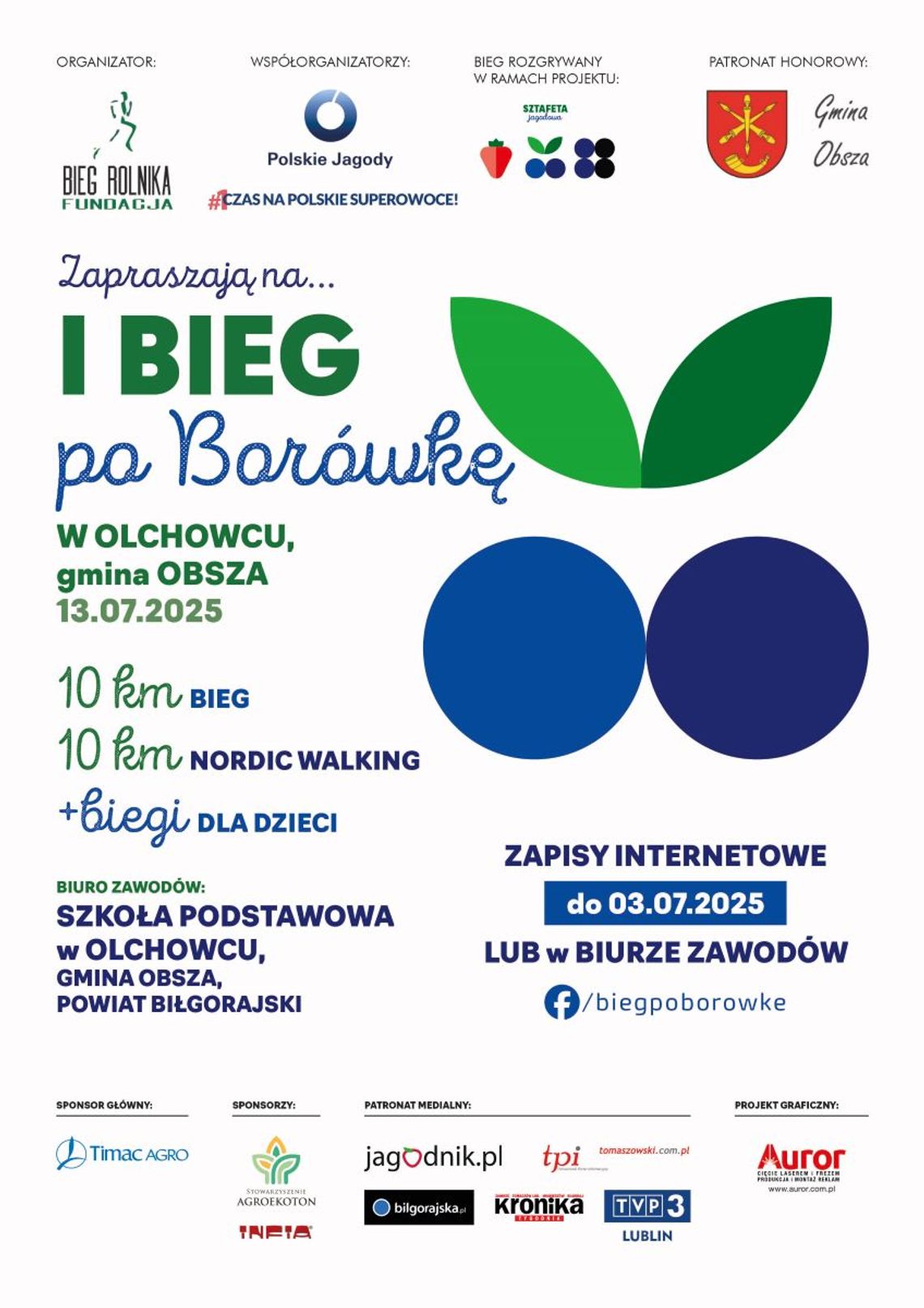 Gm. Obsza: Bieg po Borówkę Gm. Obsza: Bieg po Borówkę