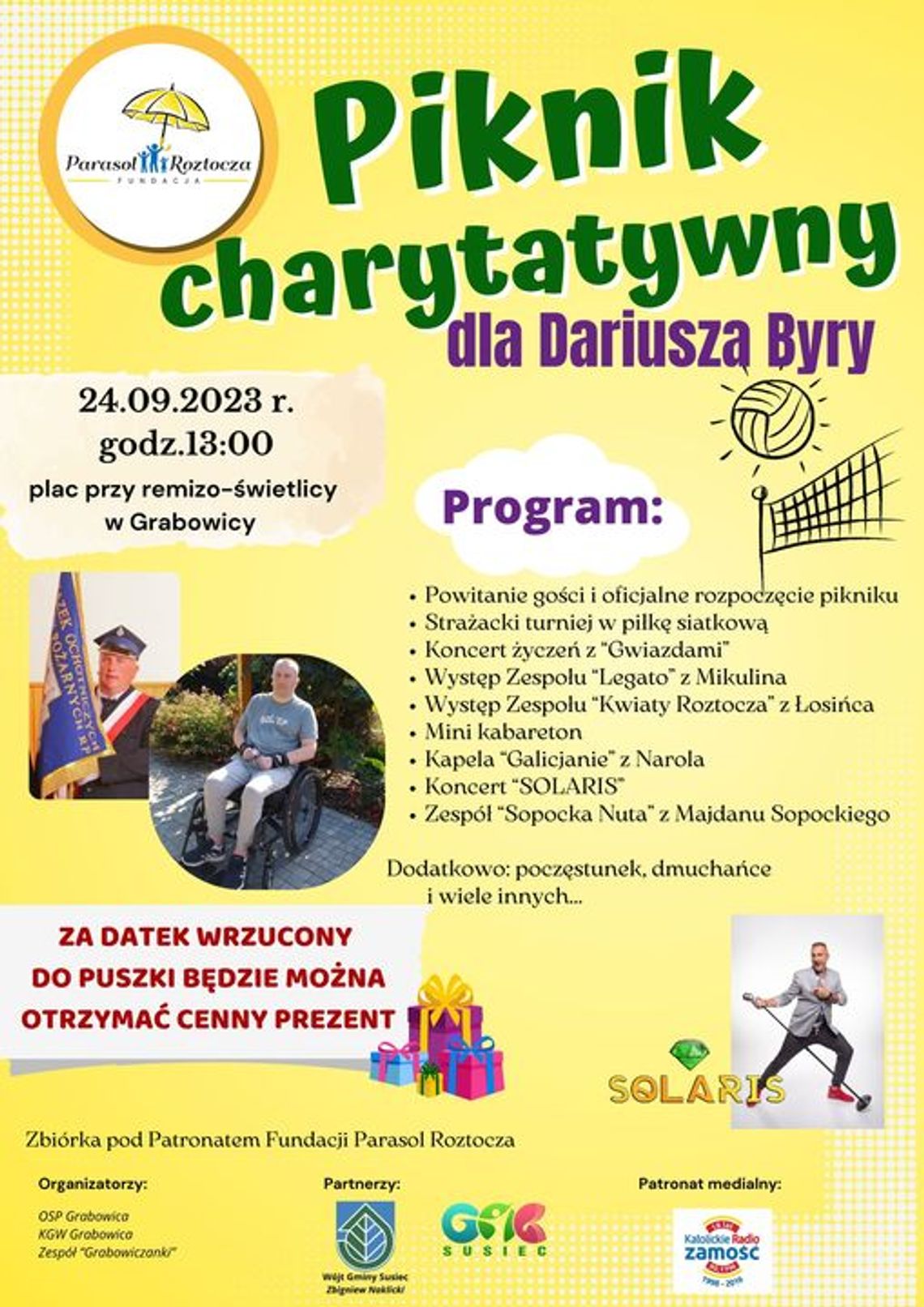 Grabowica: Piknik Charytatywny dla strażaka dh Dariusza Byry