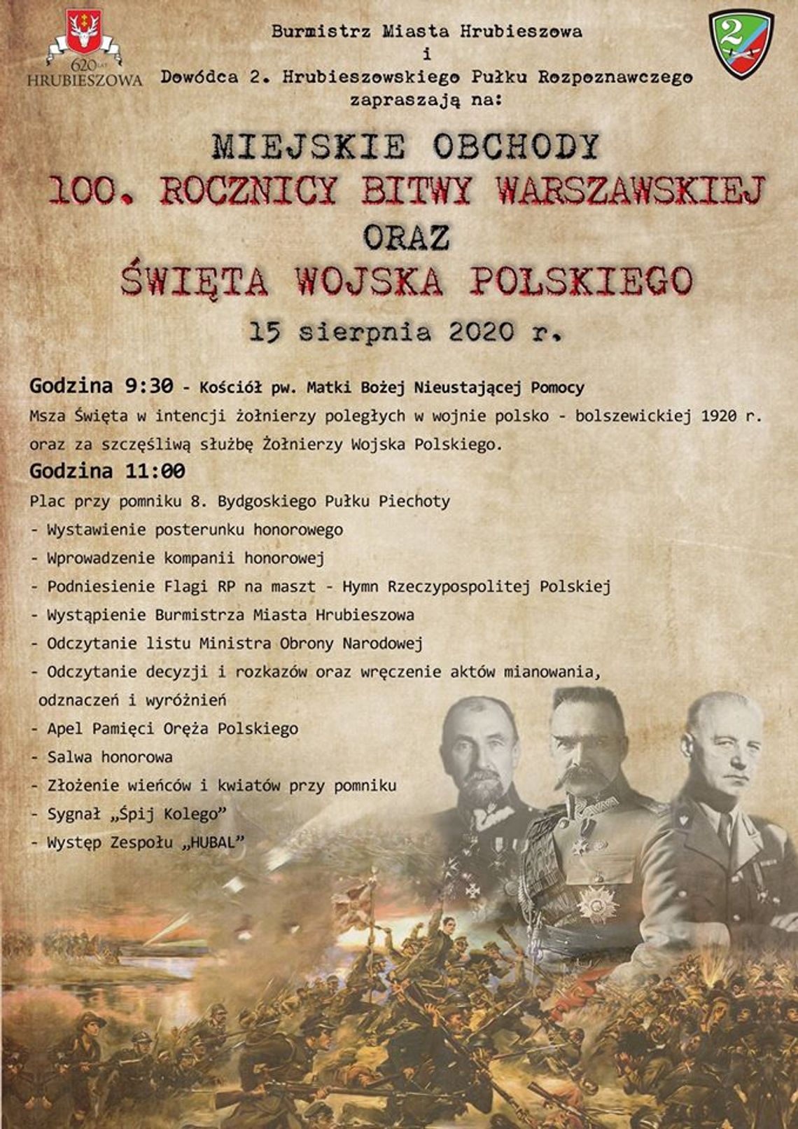 Hrubieszów: 100. rocznica Bitwy Warszawskiej