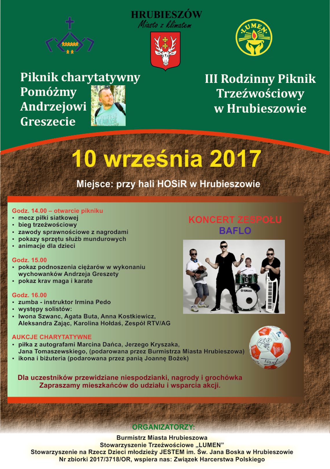 Hrubieszów: Piknik charytatywny dla Andrzeja Greszety