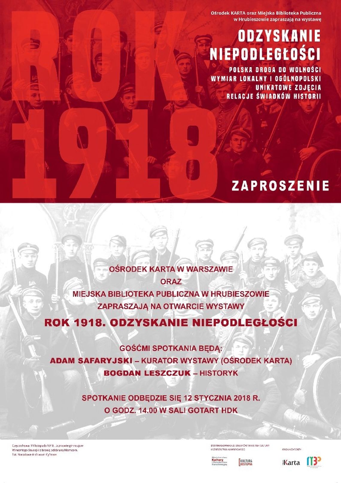 Hrubieszów: Rok 1918. Odzyskanie Niepodległości - wernisaż w HDK