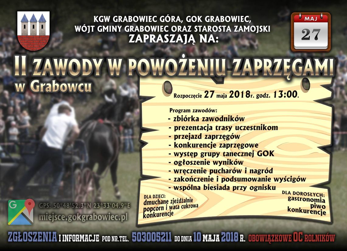 II ZAWODY W POWOŻENIU ZAPRZĘGAMI KONNYMI W GRABOWCU