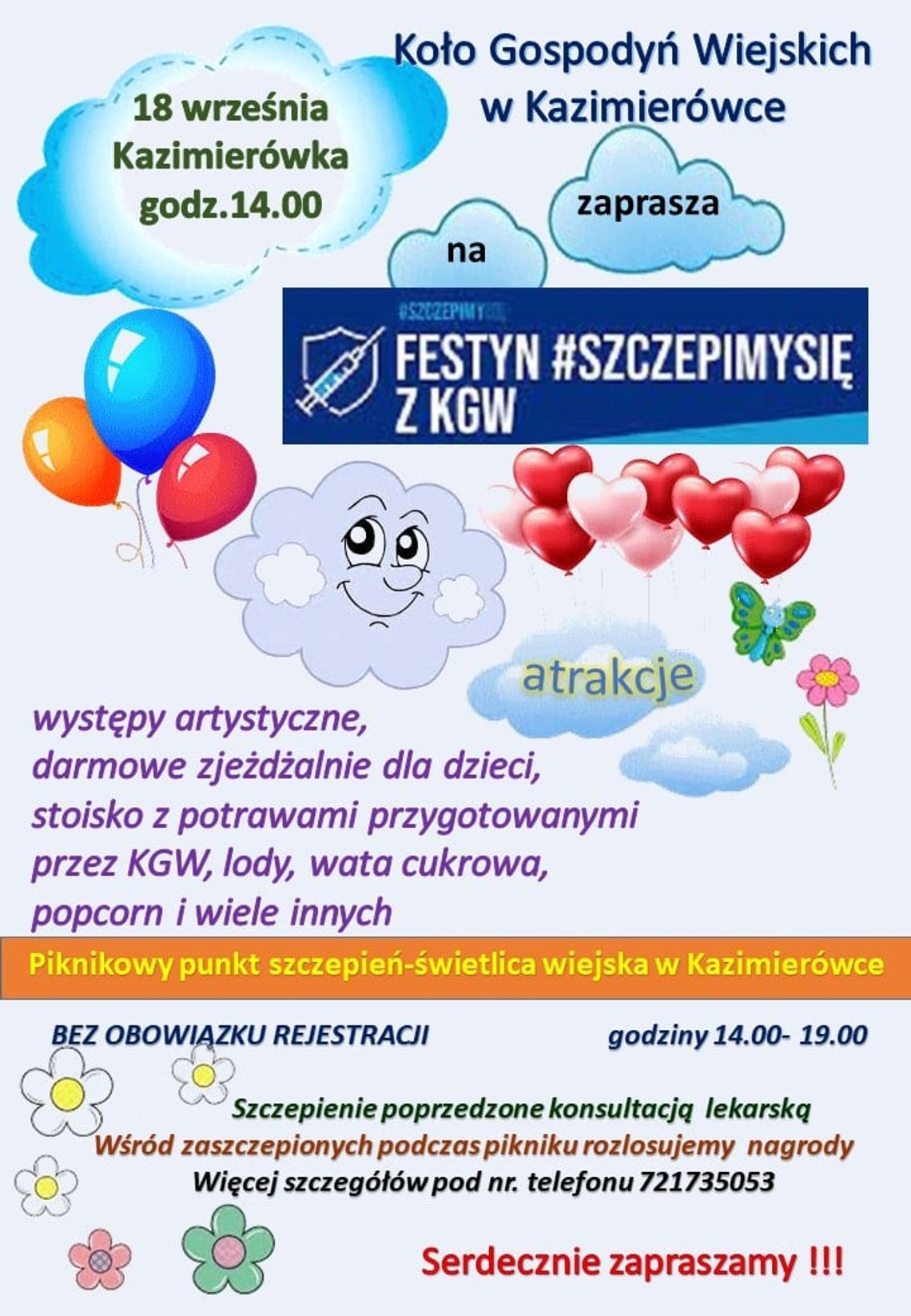Kazimierówka: Festiwal #Szczepimy się z KGW