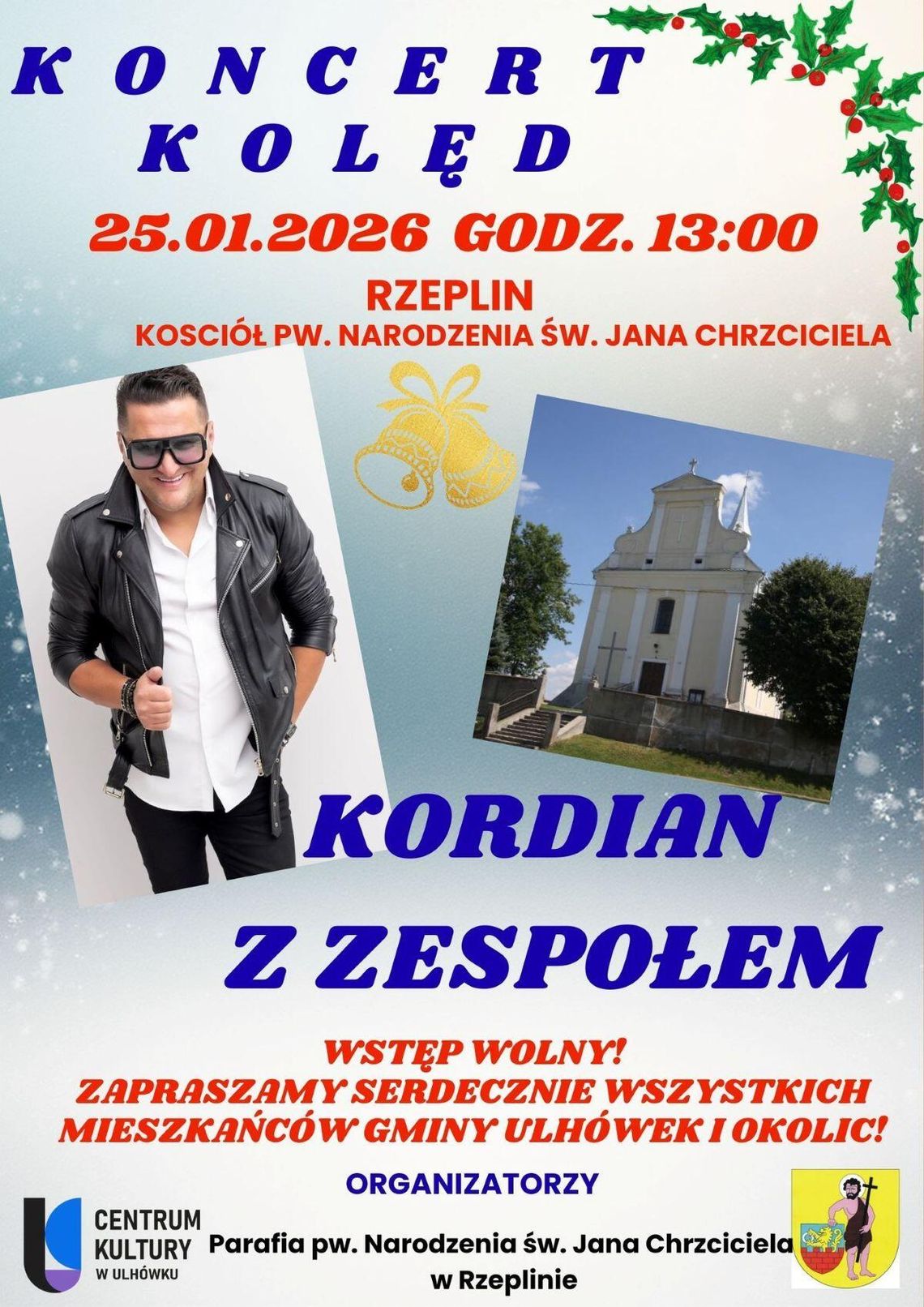 Kordian z zespołem będzie kolędować w Rzeplinie