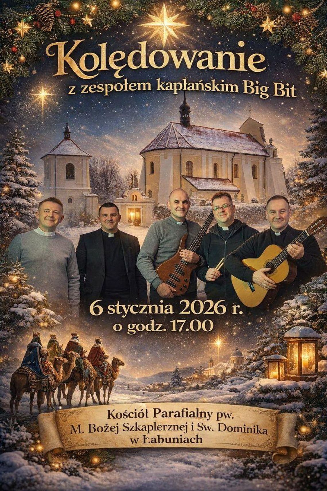 Łabunie: Kolędowanie z kapłańskim zespołem Big Bit Łabunie: Kolędowanie z kapłańskim zespołem Big Bit
