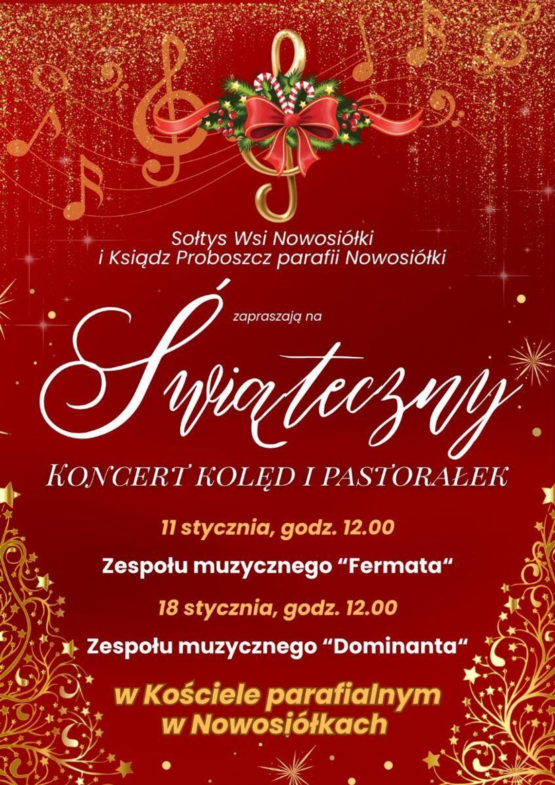 Nowosiółki: Koncerty kolęd i pastorałek