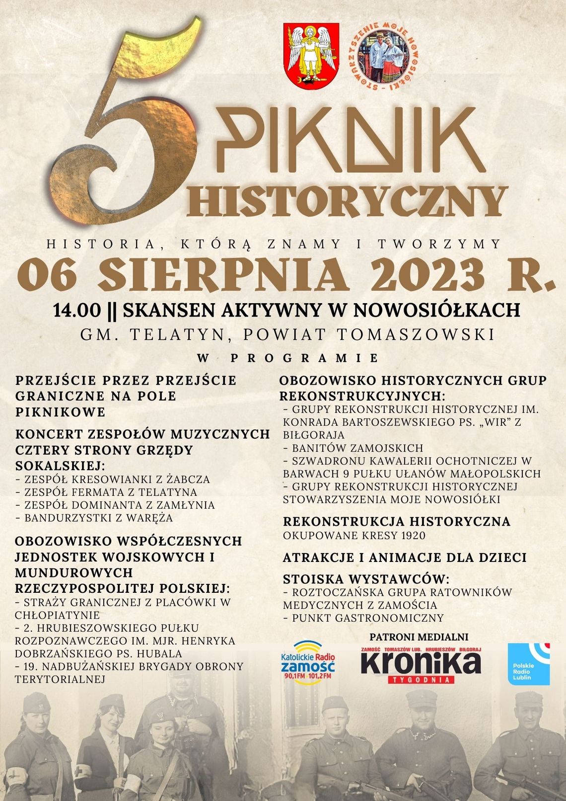 Nowosiółki:  V Piknik Historyczny "HISTORIA KTÓRĄ ZNAMY I TWORZYMY"