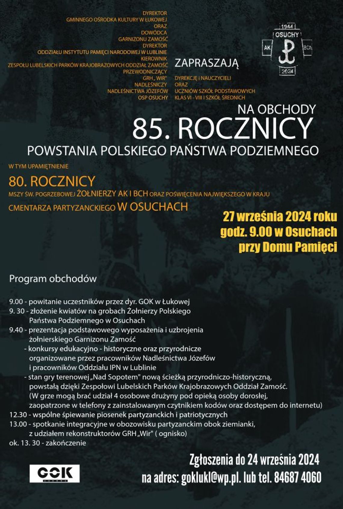 Osuchy: 85. rocznica powstania Polskiego Państwa Podziemnego