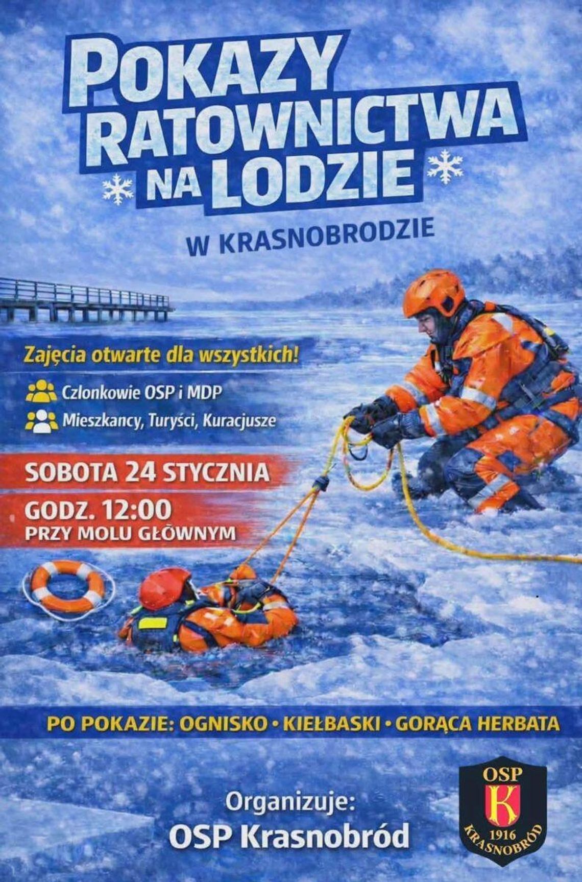 Pokazy ratownictwa na lodzie w Krasnobrodzie