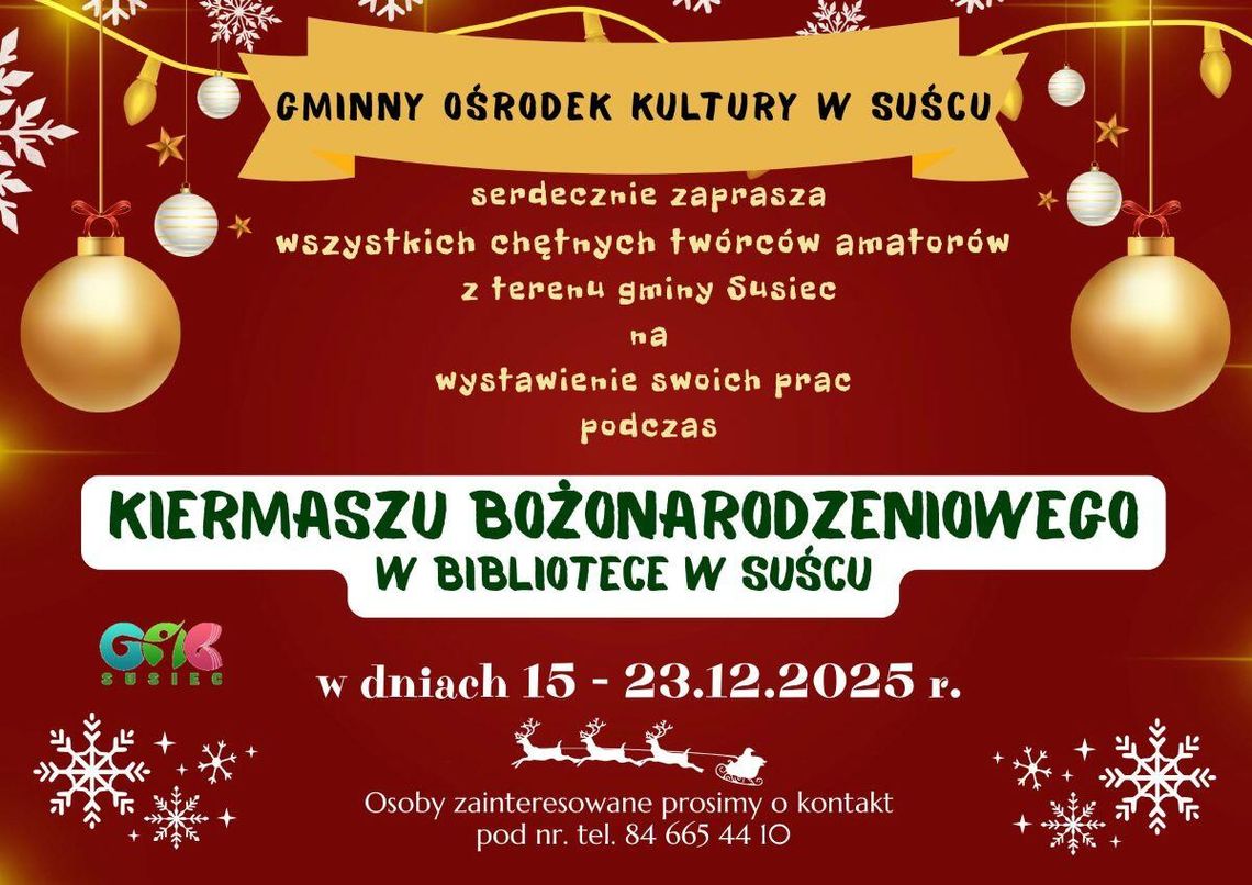 Susiec: Kiermasz Bożonarodzeniowy Susiec: Kiermasz Bożonarodzeniowy