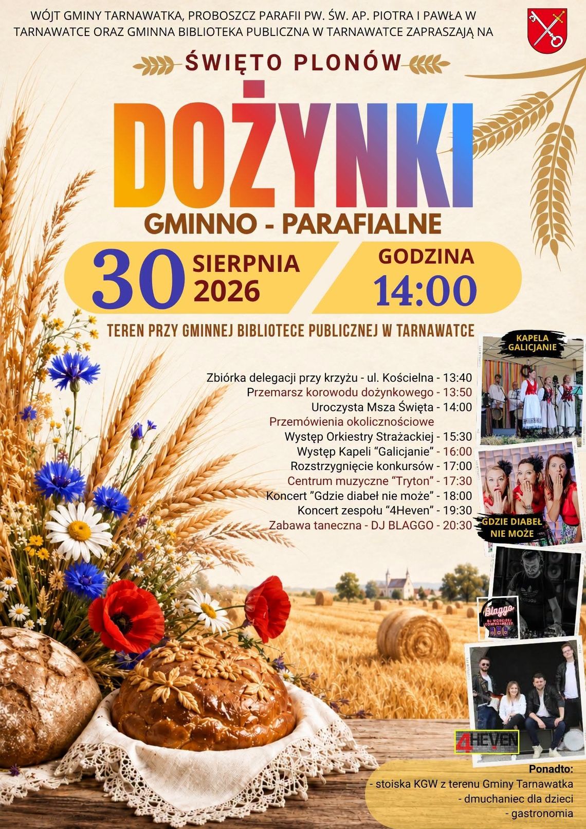 Święto Plonów – Dożynki Gminno-Parafialne Święto Plonów – Dożynki Gminno-Parafialne