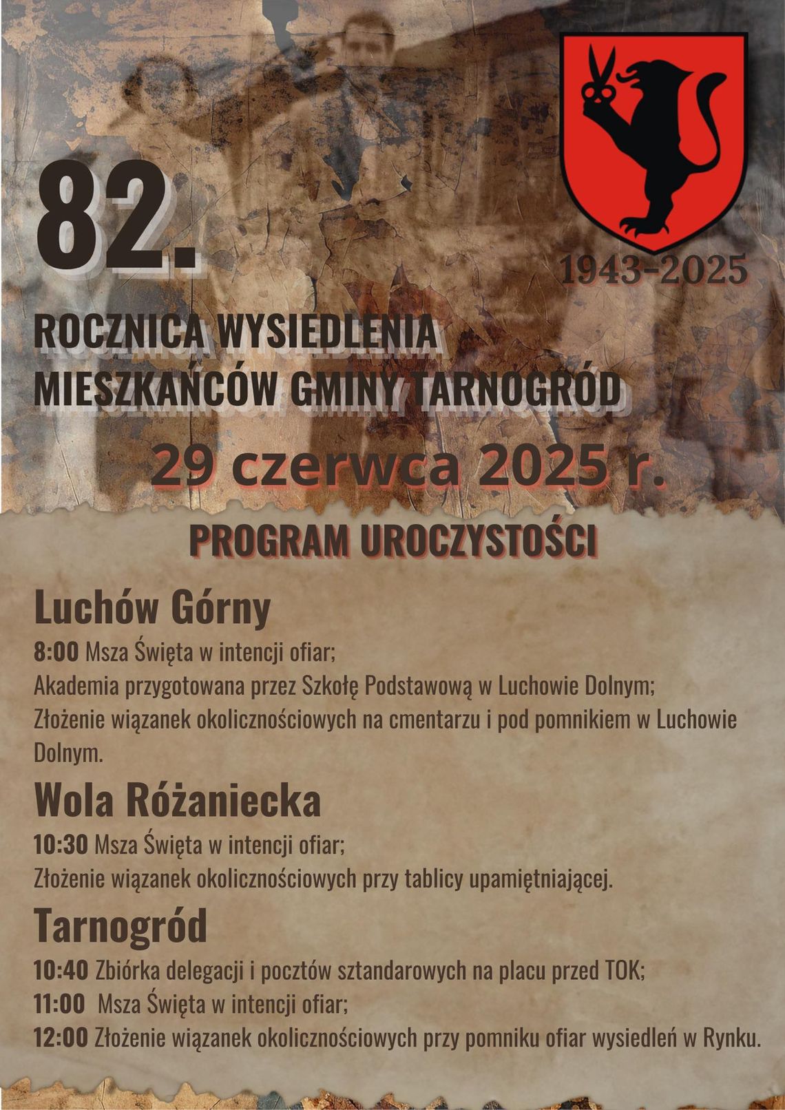 Tarnogród: 82. rocznica wysiedleń