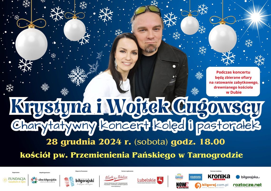 Tarnogród: Koncert kolęd w wykonaniu Krystyny i Wojciecha Cugowskich Tarnogród: Koncert kolęd w wykonaniu Krystyny i Wojciecha Cugowskich