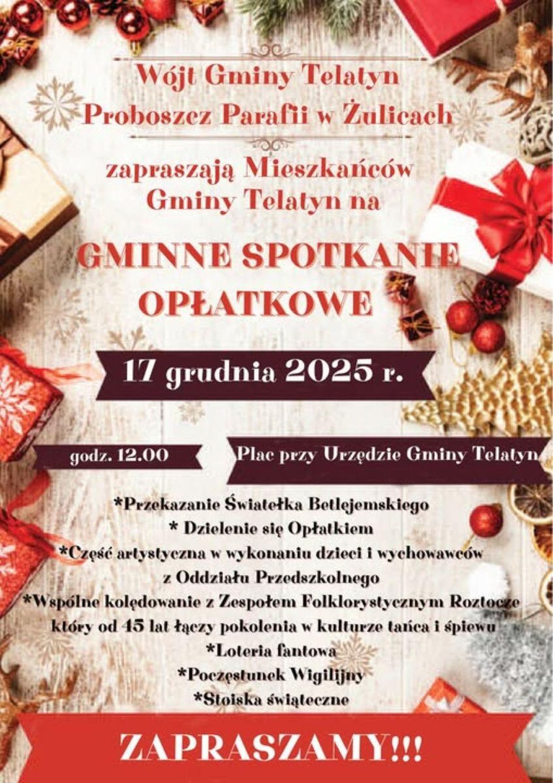 Telatyn: Gminne Spotkanie Opłatkowe Telatyn: Gminne Spotkanie Opłatkowe