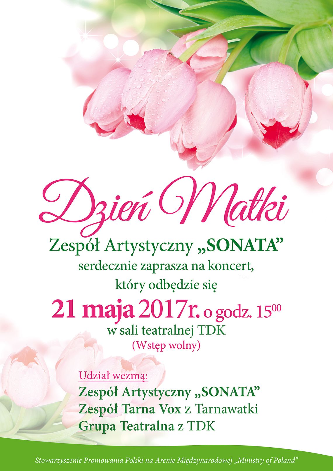 Tomaszów Lub.: Zespół Sonata zaprasza na koncert z okazji Dnia Matki