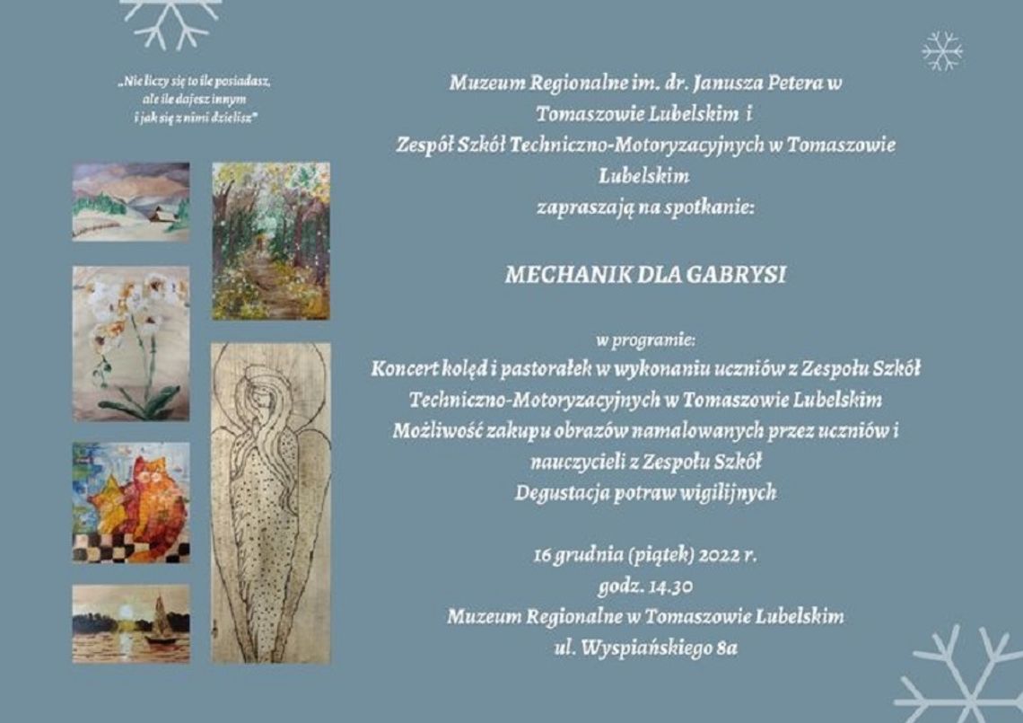 Tomaszów Lubelski: Spotkanie "Mechanik dla Gabrysi" Tomaszów Lubelski: Spotkanie "Mechanik dla Gabrysi"