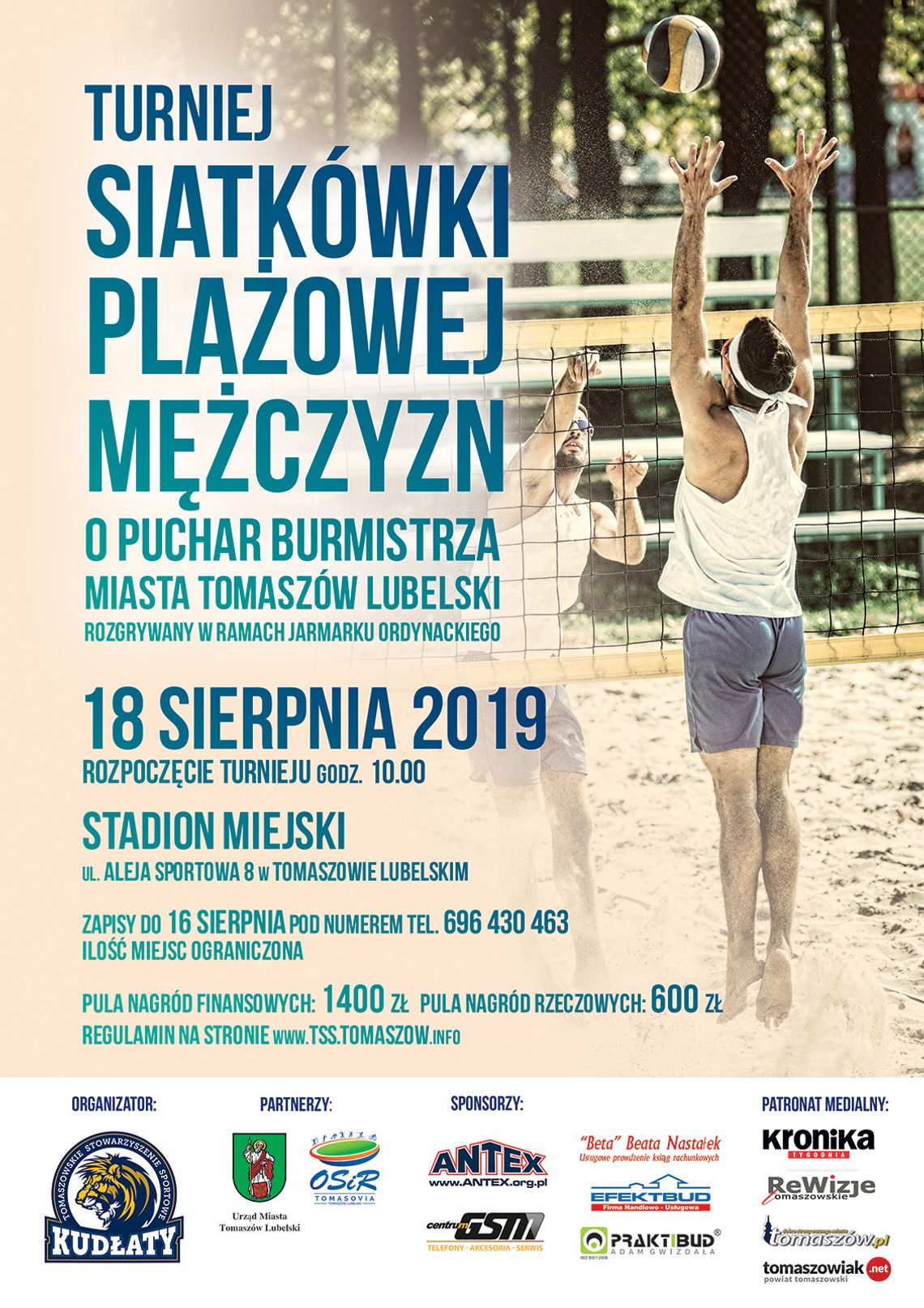 Tomaszów Lubelski: Turniej siatkówki plażowej