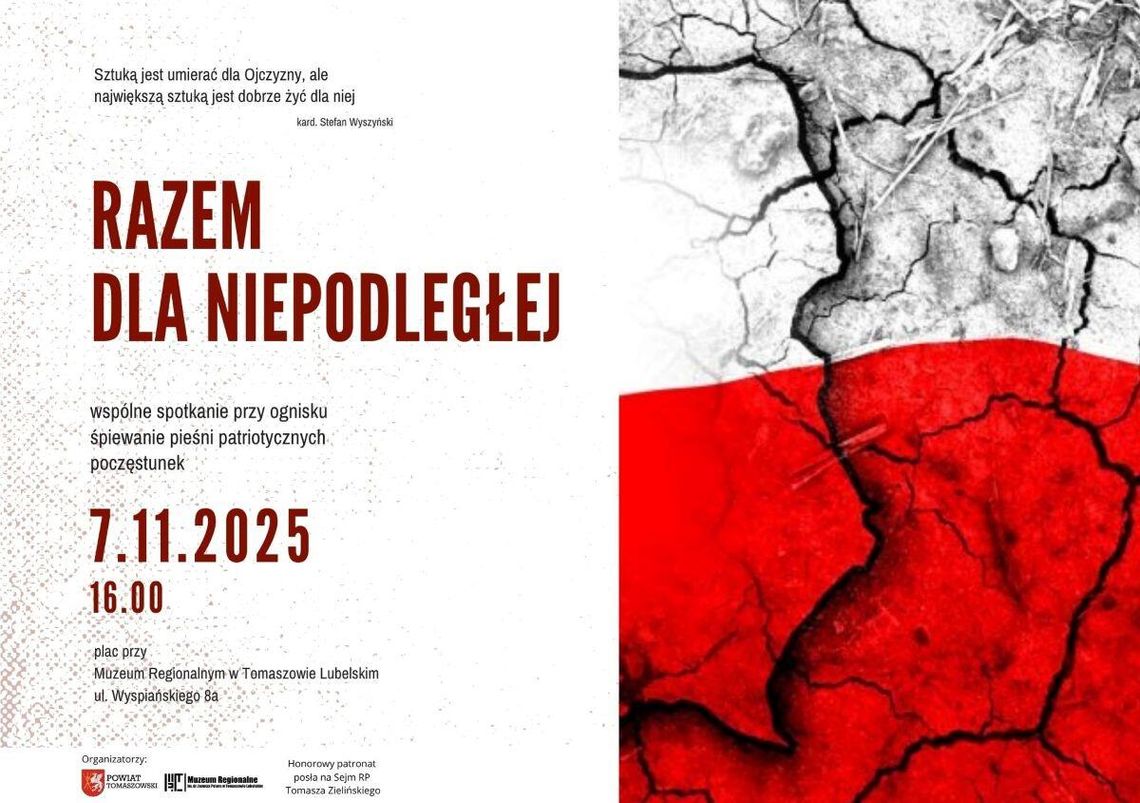 Tomaszów Lubelski: Wspólne śpiewanie z okazji Święta Niepodległości