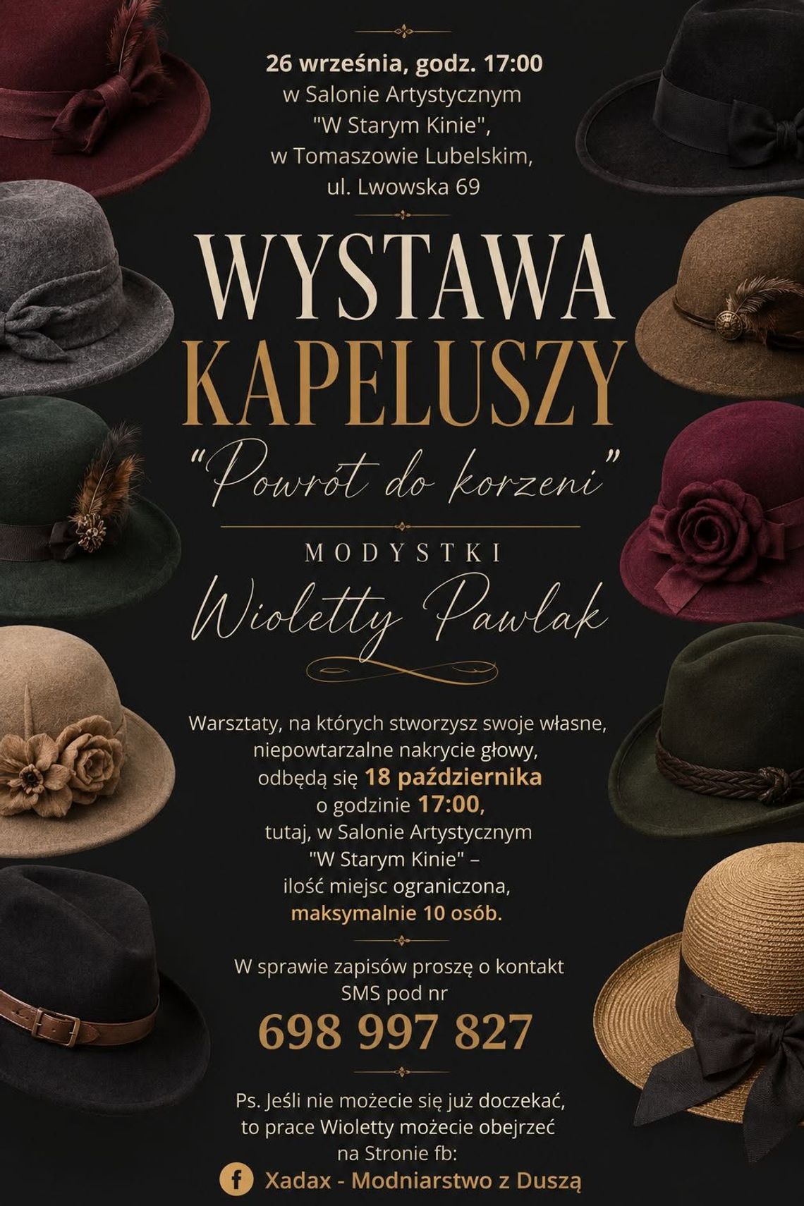 Tomaszów Lubelski: Wystawa kapeluszy „Powrót do korzeni”