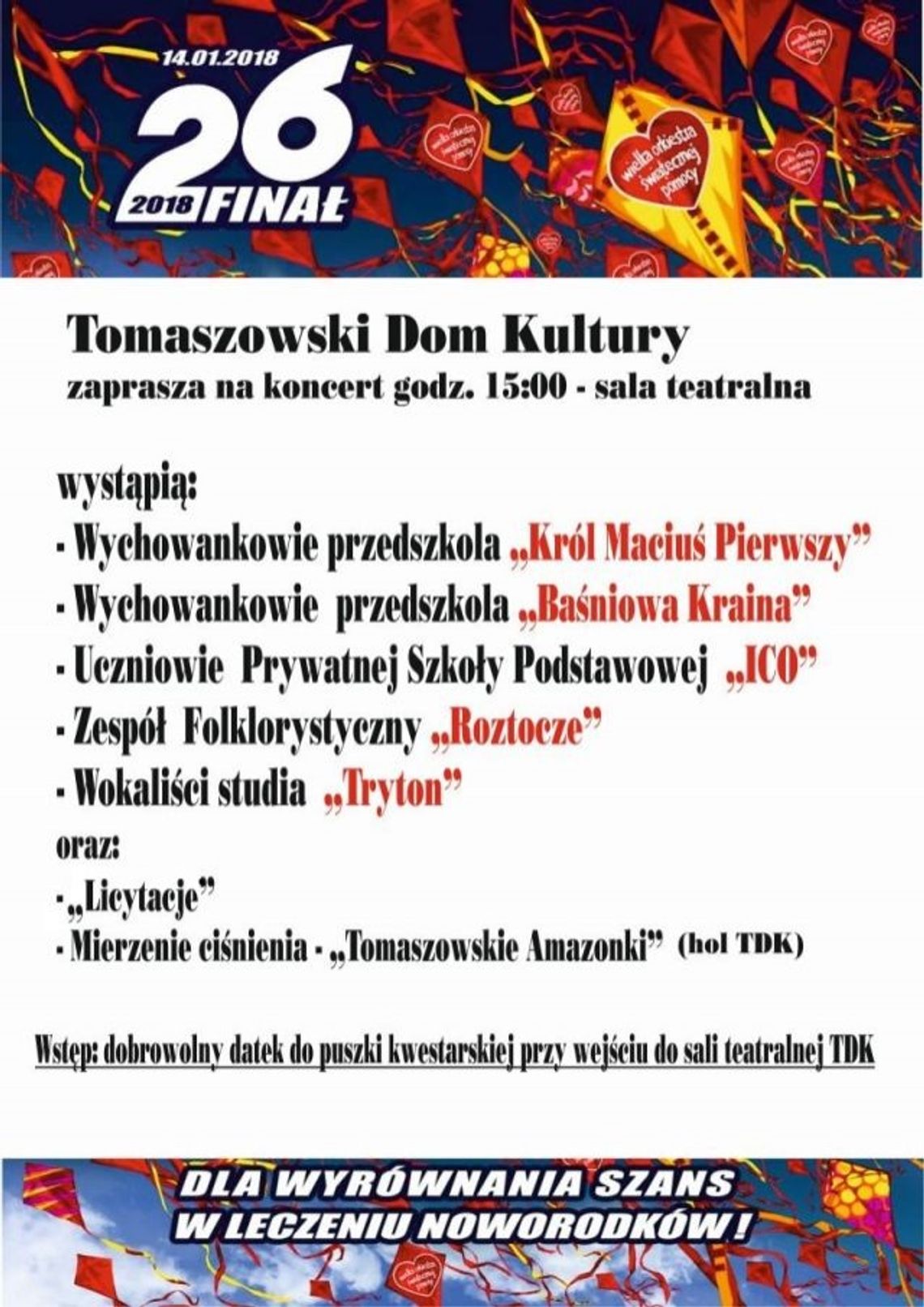 Tomaszowski Finał WOŚP 2018