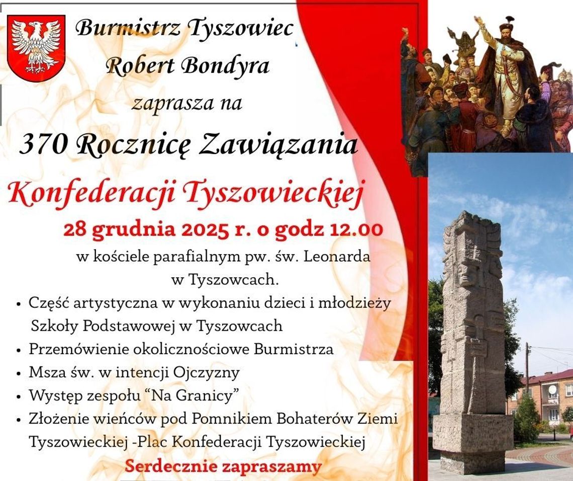 Tyszowce: Rocznica zawiązania Konfederacji Tyszowieckiej