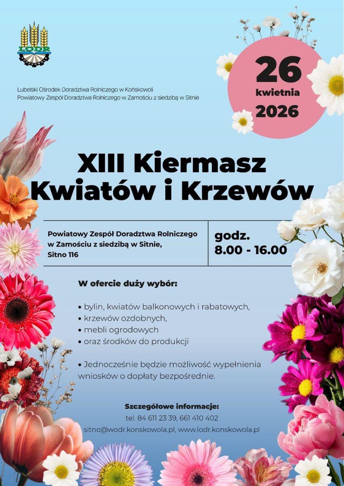 XIII Kiermasz Kwiatów i Krzewów w Sitnie