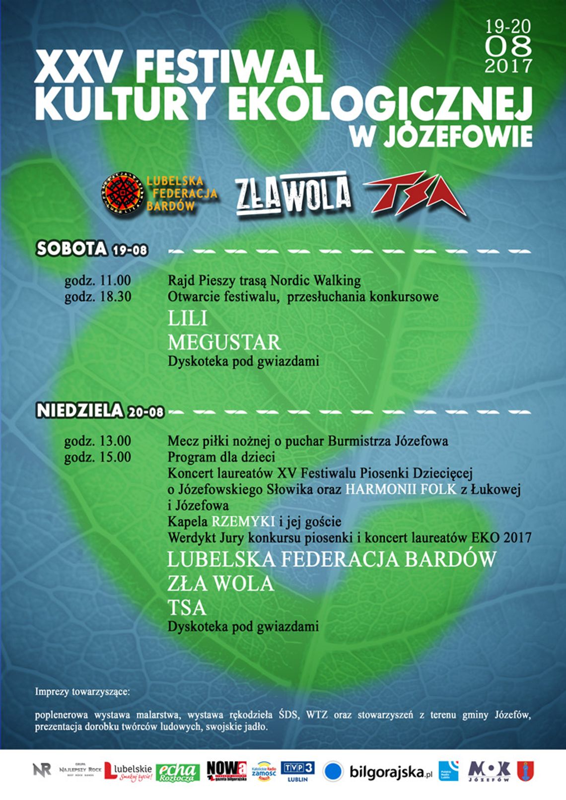 XXV Festiwal Kultury Ekologicznej 2017 w Józefowie (program) XXV Festiwal Kultury Ekologicznej 2017 w Józefowie (program)