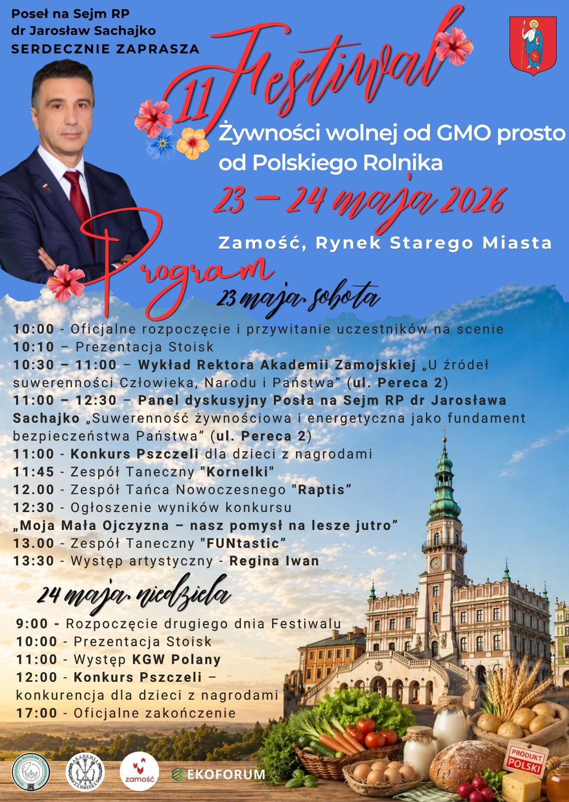 Zamość: Festiwal żywności wolnej od GMO prosto od Polskiego Rolnika Zamość: Festiwal żywności wolnej od GMO prosto od Polskiego Rolnika