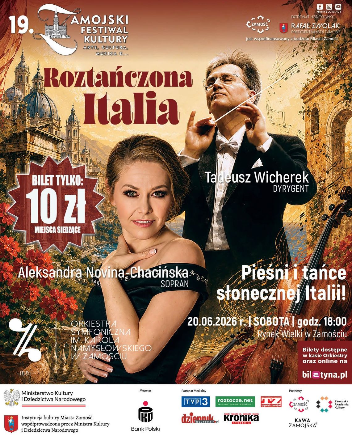 Zamość: Koncert Orkiestry "Roztańczona Italia" Zamość: Koncert Orkiestry "Roztańczona Italia"