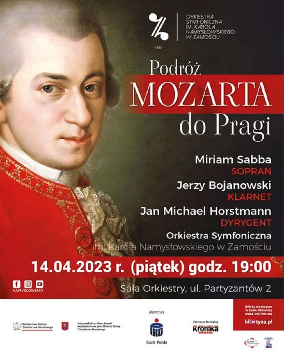 Zamość: Podróż Mozarta do Pragi. Koncert Orkiestry Symfonicznej im. K. Namysłowskiego