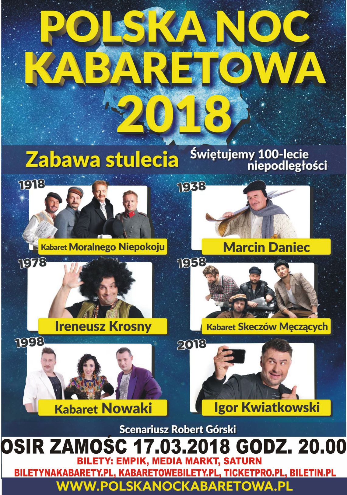 Zamość: Polska Noc Kabaretowa w hali OSiR