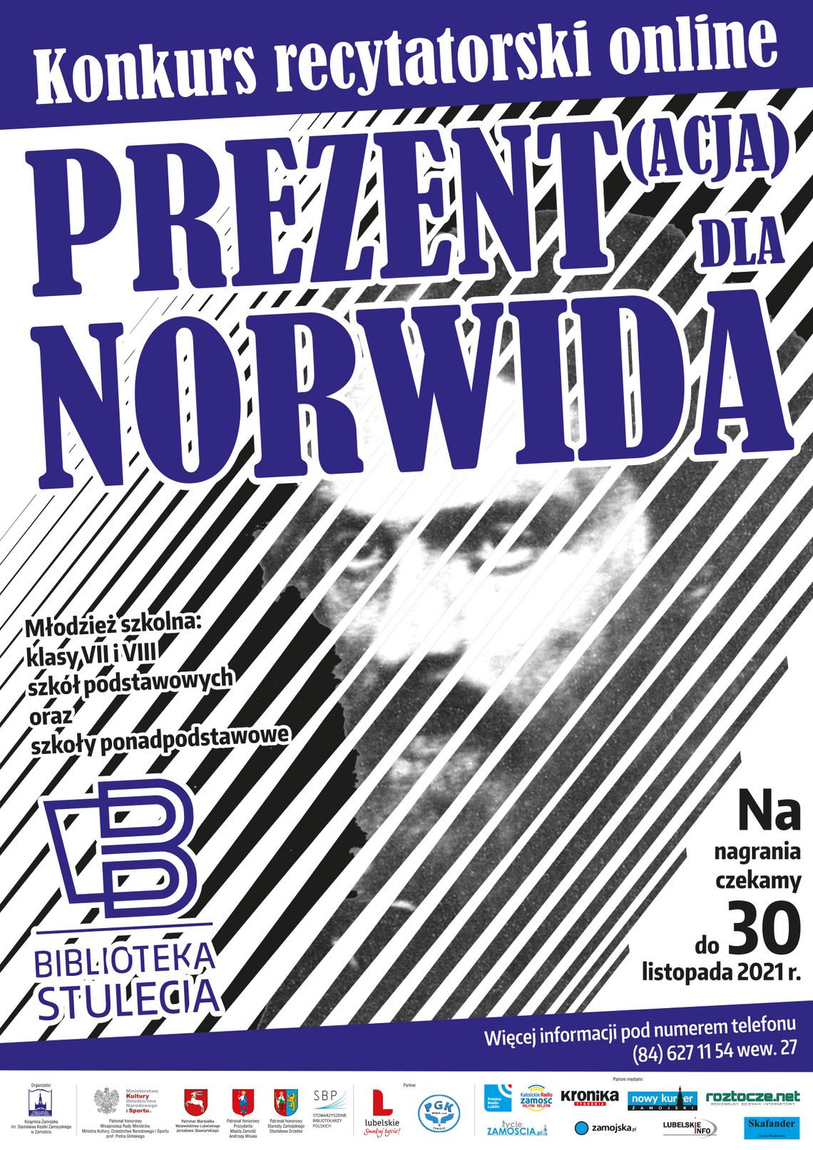 Zamość: Prezent(acja) dla Norwida - konkurs recytatorski w Książnicy Zamojskiej