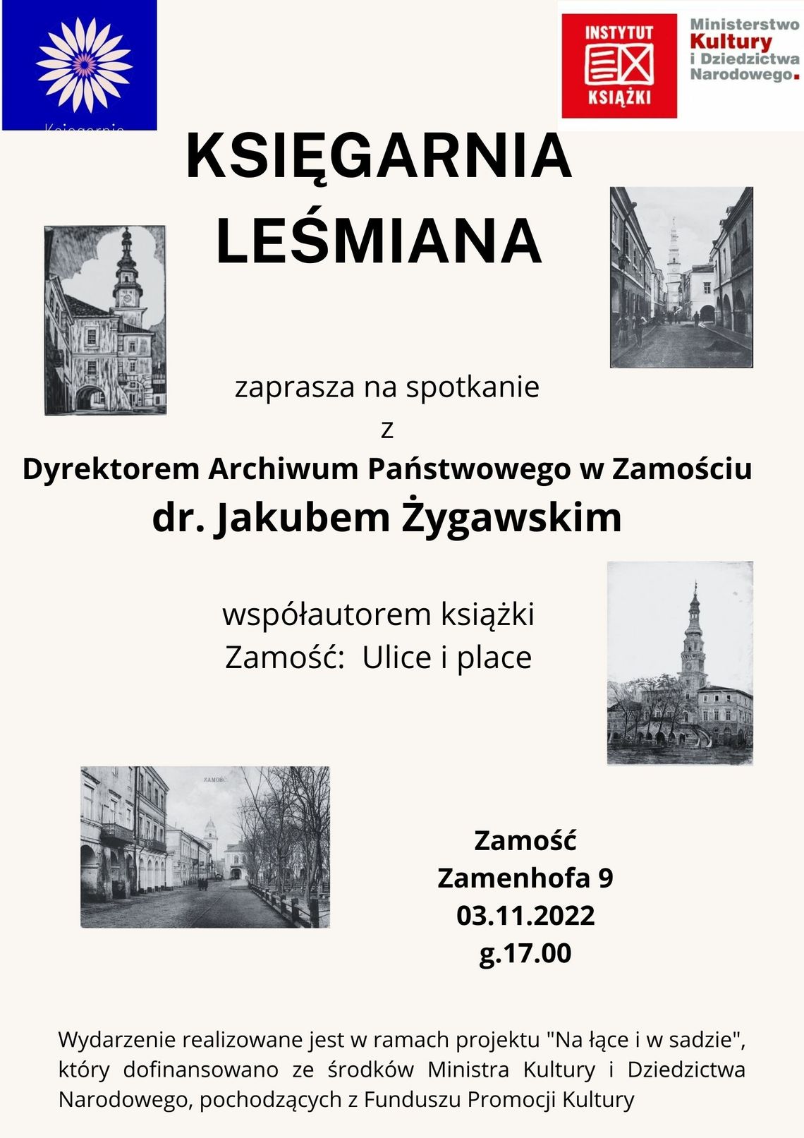 Zamość: Spotkanie z dr. Jakubem Żygawskim w Księgarni Leśmiana
