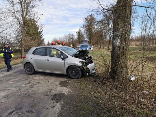 Śmiertelny wypadek w Hrubieszowie. Auto uderzyło w drzewo