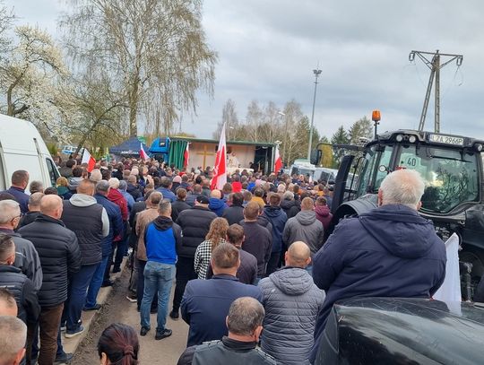 Msza polowa podczas protestu rolników w Hrubieszowie