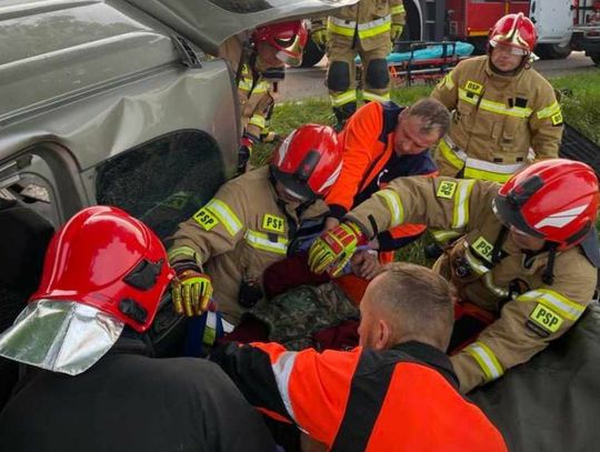 Wypadek w Jankach koło Hrubieszowa. Zobacz zdjęcia