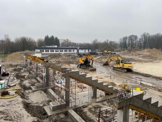 Zamość: Tak powstaje stadion. Zobacz zdjęcia