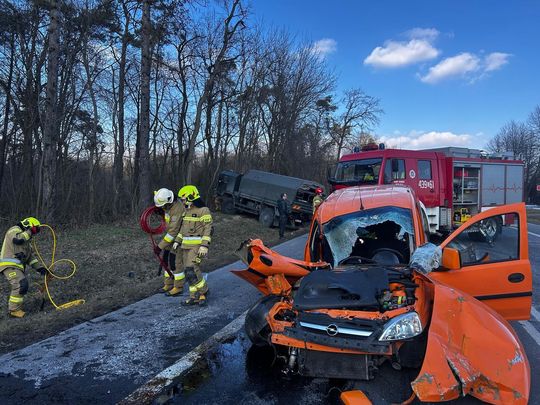 Wypadek na trasie Krasnystaw - Zamość - galeria zdjęć