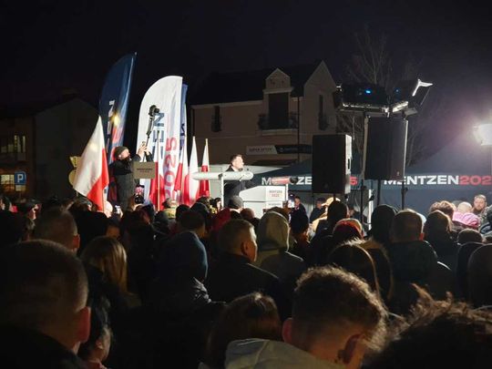 Hrubieszów: Wiec wyborczy Sławomira Mentzena - galeria zdjęć