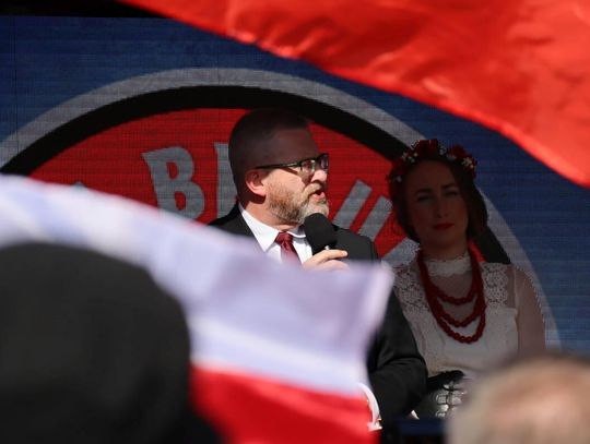 Grzegorz Braun w Zamościu - galeria zdjęć