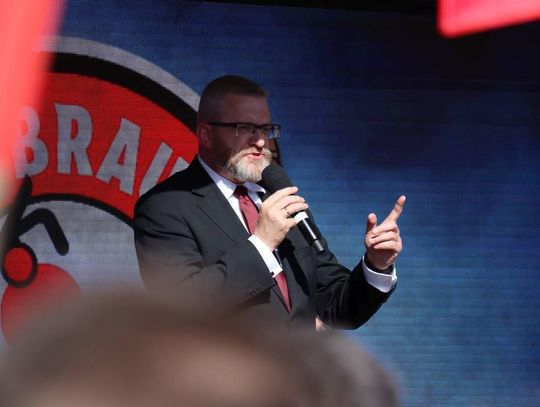 Grzegorz Braun w Zamościu - galeria zdjęć