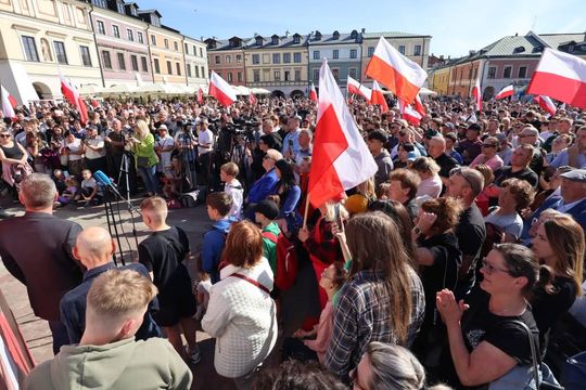 Grzegorz Braun w Zamościu - galeria zdjęć