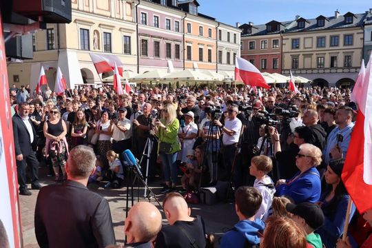 Grzegorz Braun w Zamościu - galeria zdjęć