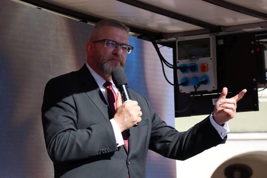 Grzegorz Braun w Zamościu - galeria zdjęć