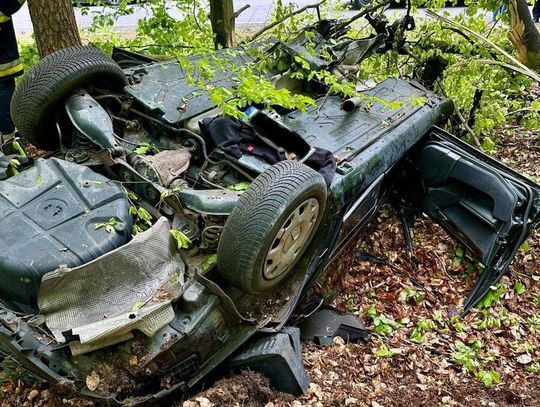 Poważny wypadek na trasie Zwierzyniec - Józefów [ZDJĘCIA]